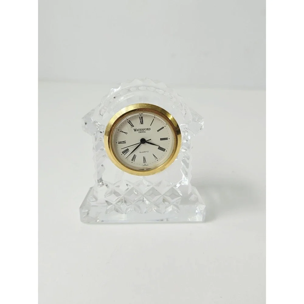 Waterford Crystal miniature mini desk clock needs batteries 3
